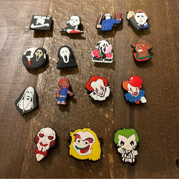 15 Piece Assorted Horror Movie Villains Crocs‎ Set - Picture 1 of 4